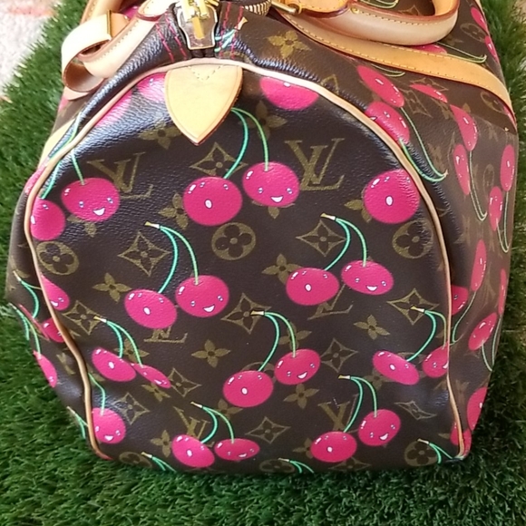 LOUIS VUITTON Speedy 45 Marc Jacobs Carry On Travel LV Cherry Cerises Duffle Bag - Picture 7 of 16